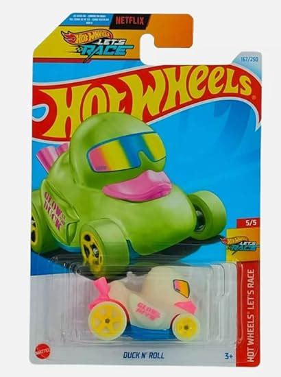 Amazon Hot Wheels Duck N Roll Glow In The Dark Race Car Toys Games