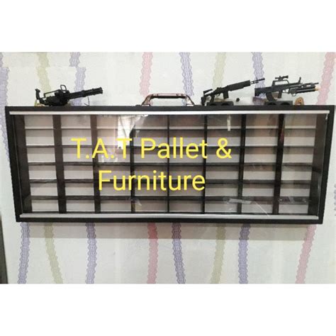 SLOT HOT WHEELS DISPLAY RACK WITH ACRYLIC COVER WHITE BLACK Shopee Malaysia