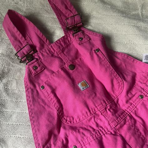 Pink Carhartt Overalls Size 14 Measurements As Shown Depop
