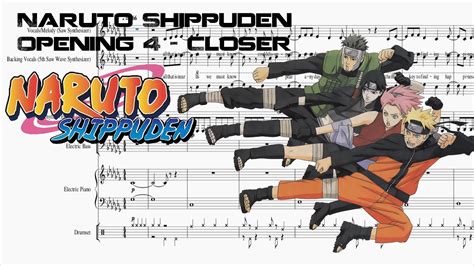 Partitura Naruto Shippuden Opening 4 Closer YouTube