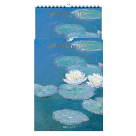 Stock Bureau DRAEGER Calendrier mural déco 29x39 cm MONET 2022