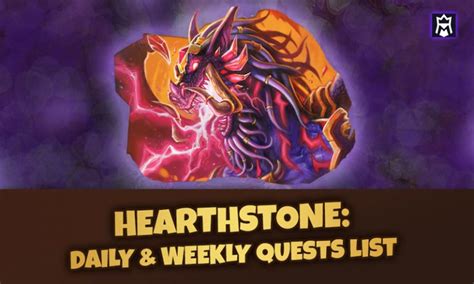 Hearthstone Daily And Weekly Quests Rewards List December 2024