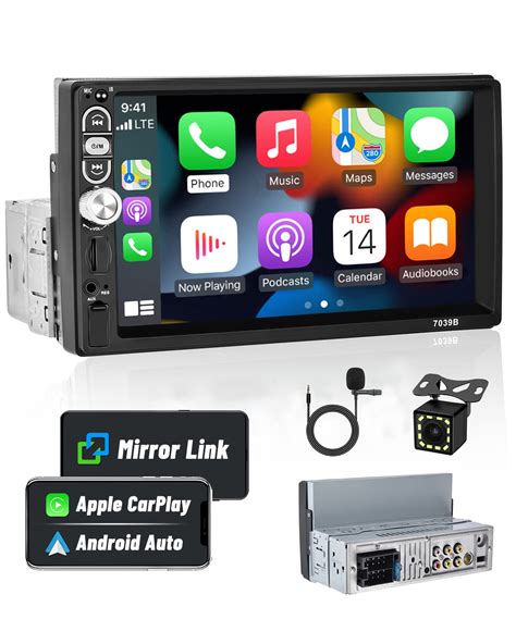 Buy Hikity Single Din Car Stereo With CarPlay And Android Auto 7 HD