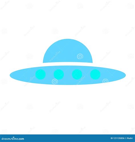 Ejemplo Del Vector Del Icono Del UFO En El Fondo Blanco Ilustración del