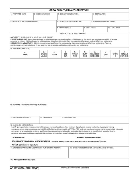 Af Imt Form 4327a Fill Out Sign Online And Download Fillable Pdf