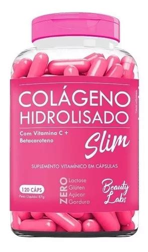 Colágeno Hidrolisado Vit C Beta Caroteno 120 Cáps Slim