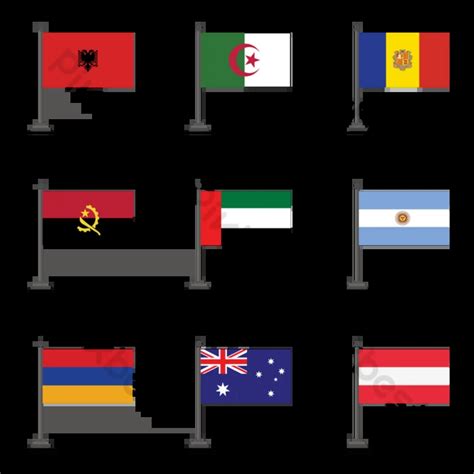 Uae Flag Albania Algeria Andorra Angola Argentina Armenia Australia