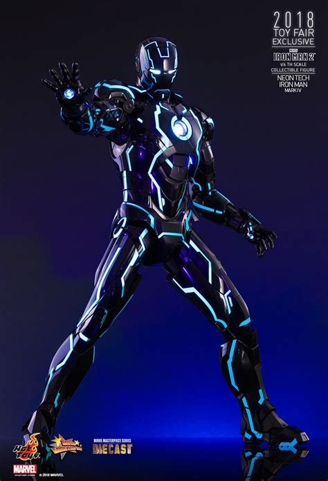 Hot Toys Iron Man Neon Tech Iron Man Mark Iv Th Scale Collectible Figure Artofit