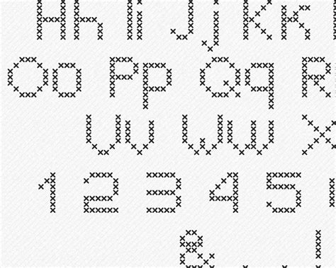 Stitching Font SVG TTF OTF Cross Stitch Alphabet Cross Etsy Israel