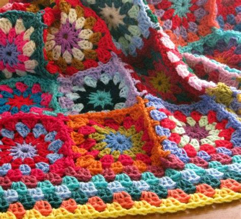 Crochet Afghan Blanket Gorgeous Sublime Floral Granny Squares In Stock