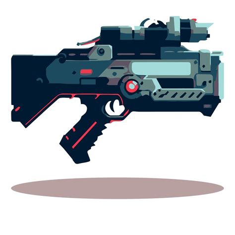 Isolated futuristic weapon design for video game. Vector illustration ...