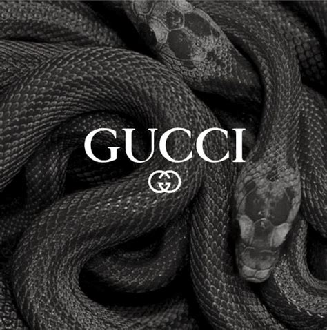 A Black And White Photo With The Words Gucci In Front Of An Image Of A