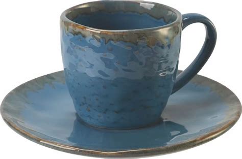 Galileo Set Tazzine Caff Ml Con Piattino In Stoneware Keros