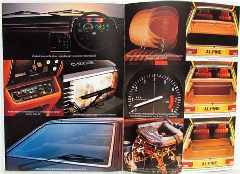 1975 1979 Chrysler Alpine New Style And Way Of Thinking Sales Brochure