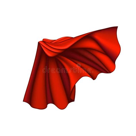 Red Mantle Cloak Cape Vector Illustration Stock Vector