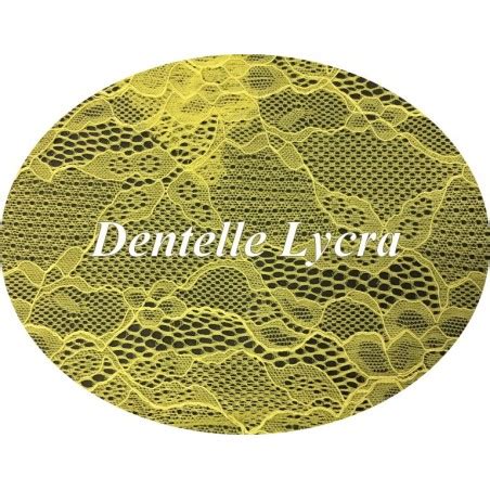 Dentelle Jaune Brodé lycra Grande Largeur Pour Lingerie décoration