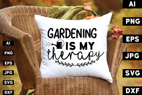 Gardening Is My Therapy Svg Design Graphic By Rhdesign Creative Fabrica