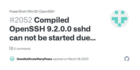 Compiled Openssh 9 2 0 0 Sshd Can Not Be Started Due To Entry Point Bn Set Flags Could Not Be