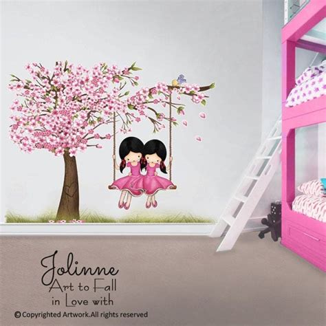 Cherry Blossom Vinyl Wall Decal Cherry Blossom Wall Decals For Etsy