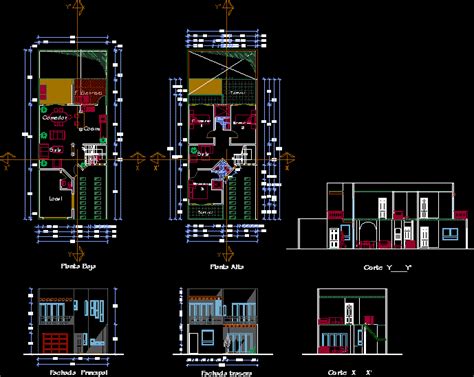 Housing 2 Levels DWG Section For AutoCAD Designs CAD