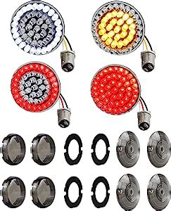 Amazon NTHREEAUTO 1157 LED Front Rear Turn Signals 2 Inch Bullet