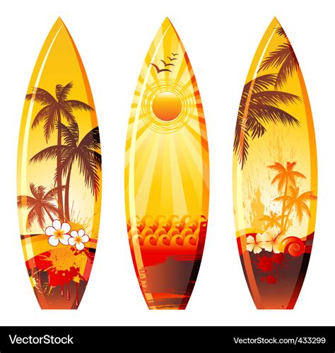 Surfboards Royalty Free Vector Image VectorStock