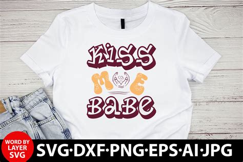 Kiss Me Babe Retro Graphic By Art Media Store Creative Fabrica