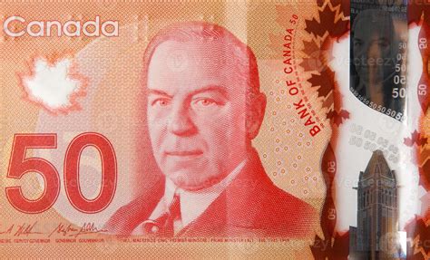 William Lyon Mackenzie King Portrait On Canada Dollars Polymer