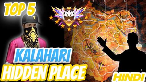 TOP 5 HIDDEN PLACES IN Kalahari MAP BR RANK PUSH TRICK GARENA FREE