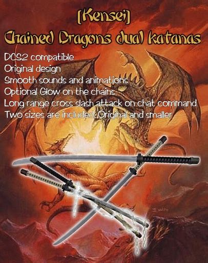 Second Life Marketplace - [Kensei]Chained Dragons dual katanas