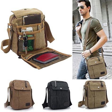 Walbest Men's Casual Multifunctional Canvas Messenger Bag with Sport