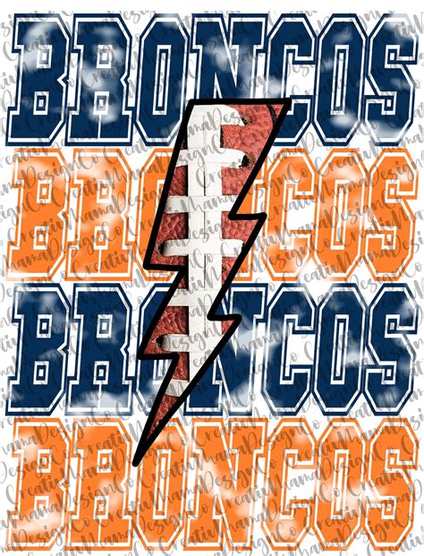 Broncos PNG Design - Etsy