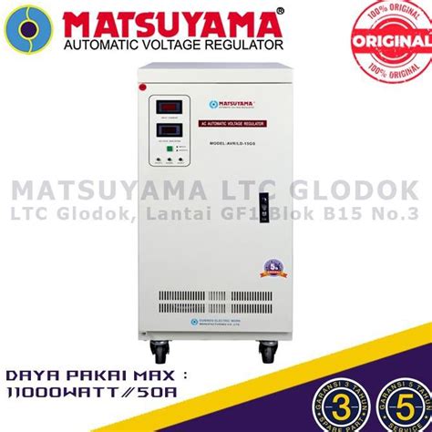 Jual Stabilizer Listrik Stavolt Voltage Regulator Matsuyama 15000 Watt