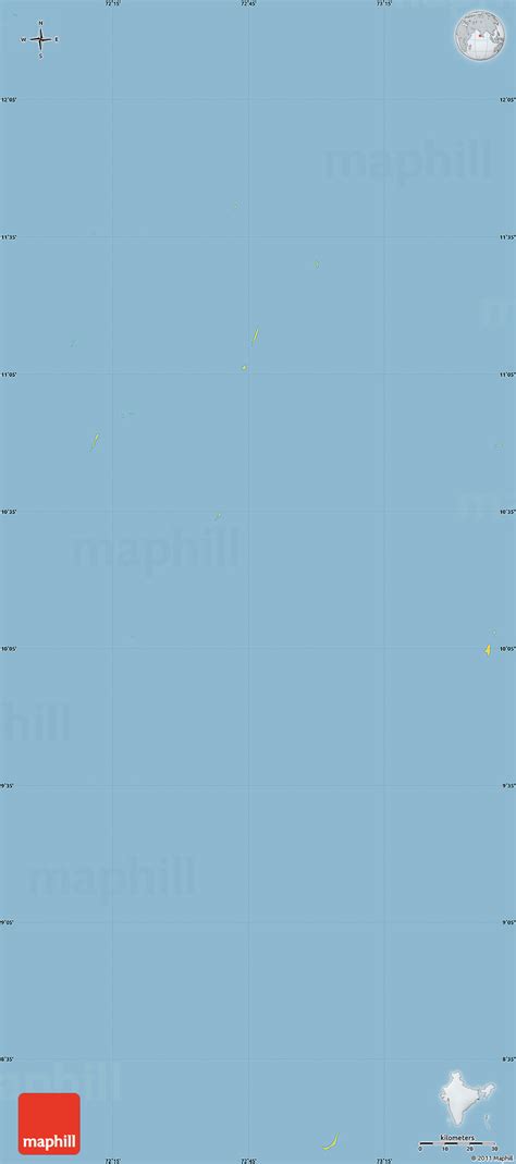 Savanna Style Simple Map Of Lakshadweep Single Color Outside