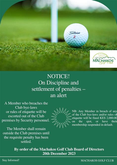 News Machakos Golf Club