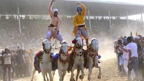 Punjab’s Hola Mohalla: Traditional Sikh Nihang soldiers display valour ...