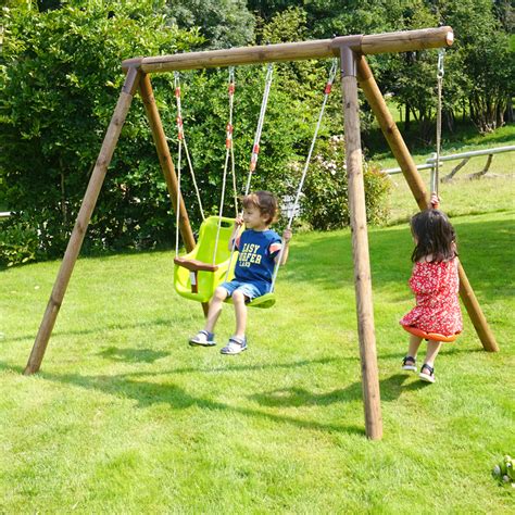 Soulet Tiago Wooden Swing Set | Thompson & Morgan