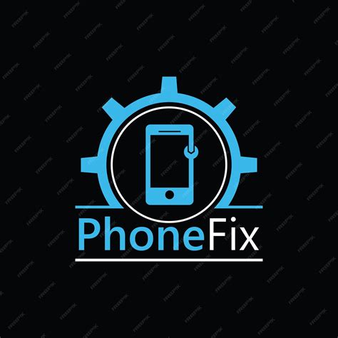 Premium Vector | Phone repair service logo template
