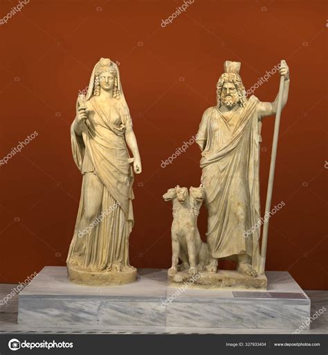 Beton Griechenland Statuengruppe Mit Pluto Und Persephone Als