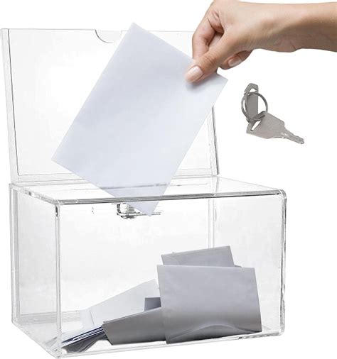 Raffle Ticket Box 63453393in Clear Donation Box With