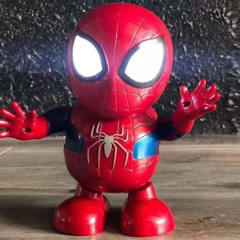 Dancing Spider-Man Robot Toy Electric Singing Spider-Man Glows Children ...