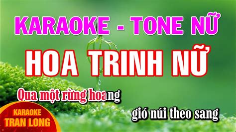 Karaoke Hoa Trinh Nữ Tone Nữ YouTube