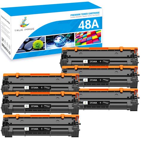 Used 6PK CF248A 48A Toner Cartridge For HP LaserJet Pro M15a M15w M28a