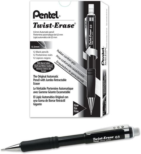 Amazon Pentel Twist Erase III Mechanical Pencil 0 5mm Black