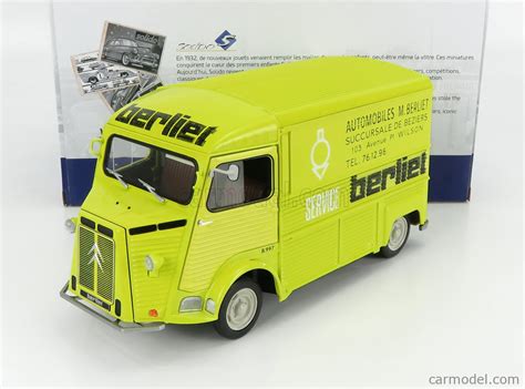 SOLIDO 1804814 Escala 1 18 CITROEN TYPE HY SERVICE BERLIET 1969 YELLOW