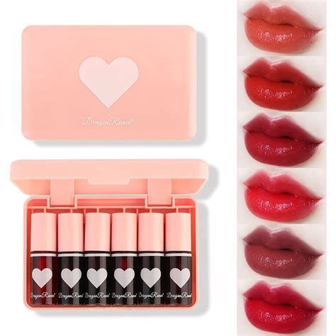 6 Colors Lip Tint Stain Set，korean Lip Gloss Lip Algeria Ubuy