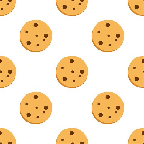 Cookie seamless pattern on white background. 32323960 Vector Art at ...