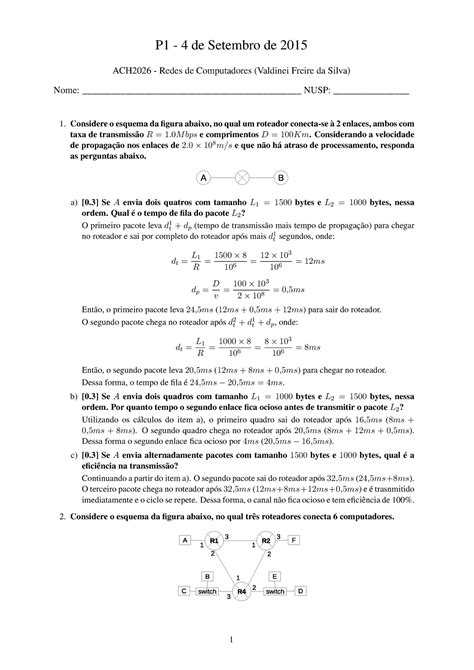 Prova 4 Setembro 2015 questões e respostas P1 4 de Setembro de