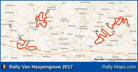 Streckenverlauf Rally Van Haspengouw 2017 BRC RallyeKarte De