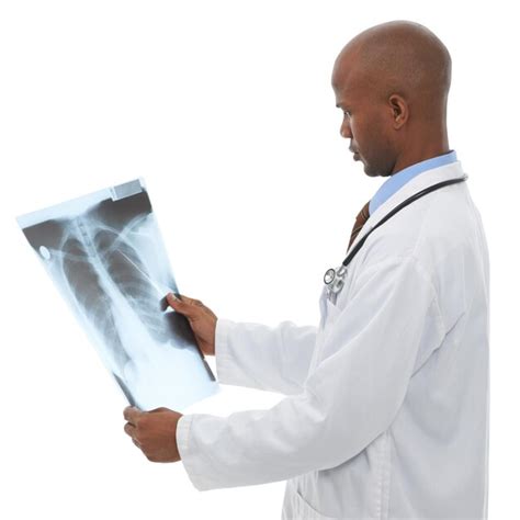 Premium Photo Doctor Black Man Or Check Xray Scan For Lung Cancer